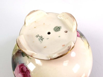 Lot 155 - A Royal Worcester ewer of squat form decorated...