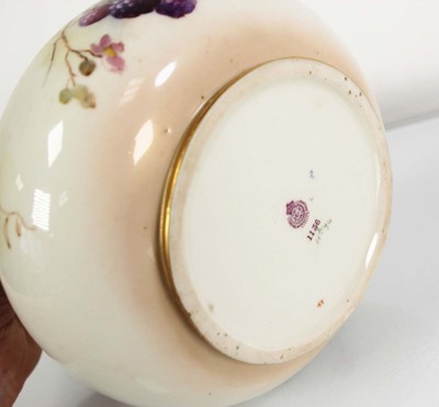 Lot 155 - A Royal Worcester ewer of squat form decorated...