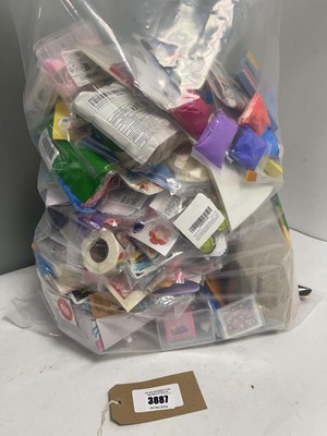 Lot 3887 - Large bag of mixed arts, crafts, stationary &...