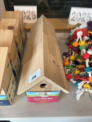 Lot 2318 - 4 wooden Waltez Harrisons apex nesting boxes