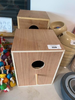 Lot 2319 - 2 large wooden bird boxes
