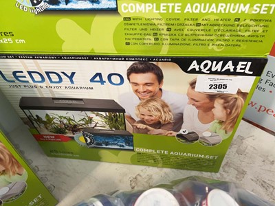 Lot 2305 - Boxed 25L Leddy 40 aquarium set
