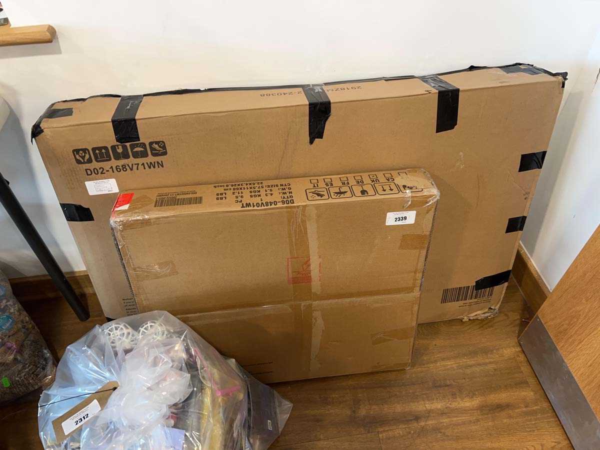 Lot 2339 - Boxed 100cm dog crate with cushion plus boxed...