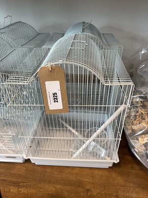 Lot 2325 - 2 white wired bird cages