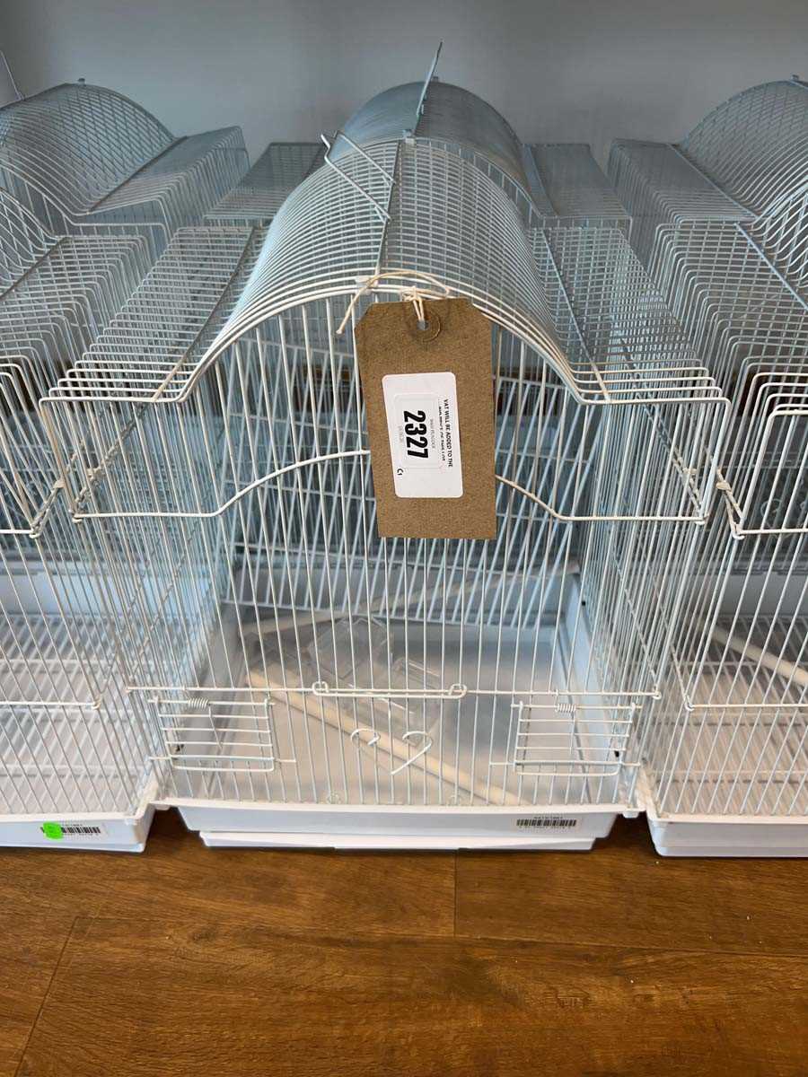 Lot 2327 - 2 white wired bird cages