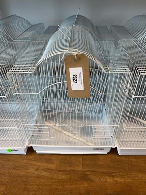 Lot 2327 - 2 white wired bird cages
