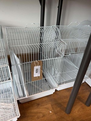 Lot 2329 - 2 white wired bird cages