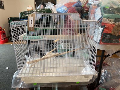 Lot 2336 - Large white wired bird cage