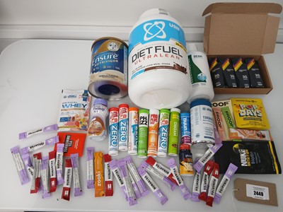 Lot 2449 - Bag of assorted Sports & hydration food...