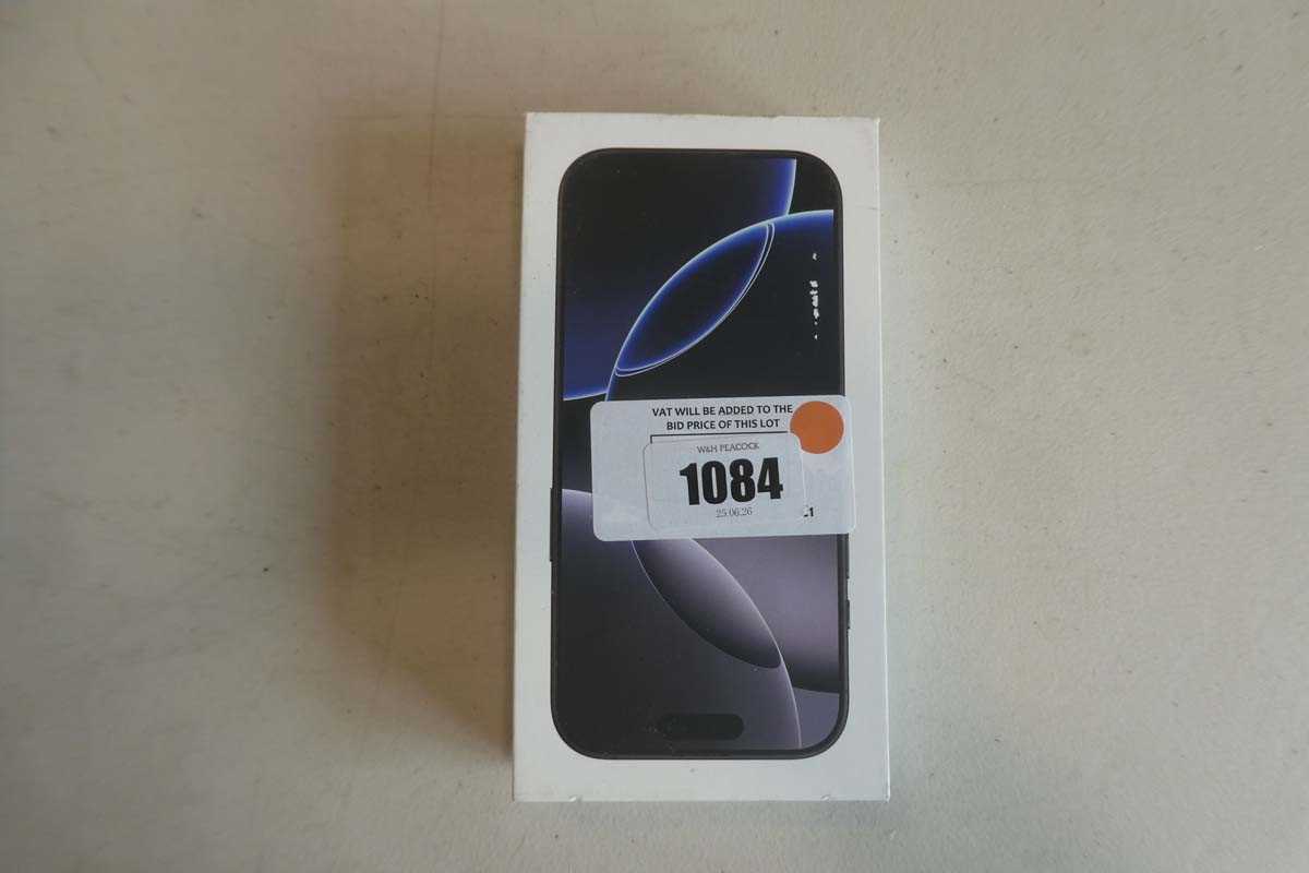 Lot 1084 - Apple iPhone 16 Pro, Black Titanium, 128GB,...