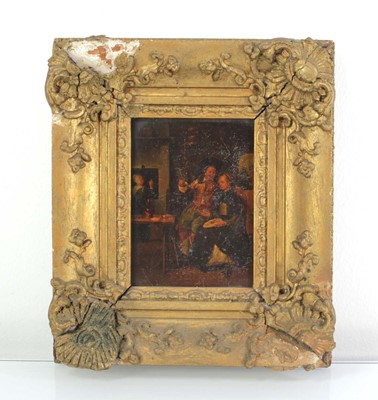 Lot 217 - After Gabriel Metsu, Figures in a domestic...