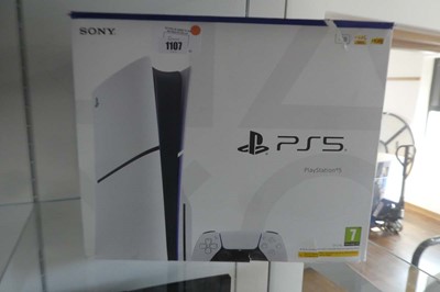 Lot 1107 - SONY PlayStation 5 Slim Disc Edition, 1TB,...