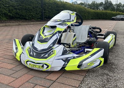 Lot Synergy Rebel rolling chassis go-kart showing...