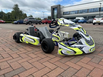 Lot Synergy Rebel rolling chassis go-kart showing...