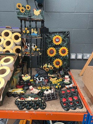 Lot 4093 - Large quantity of cast iron decorative items...