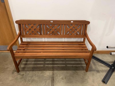 Lot 4168 - Hardwood garden bench