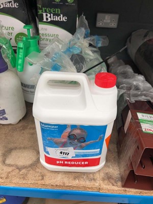 Lot 4117 - 3 tubs of chemicals to include PH reducer and...