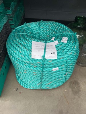 Lot 4122 - 100m of 20mm 3-ply marine mooring rope