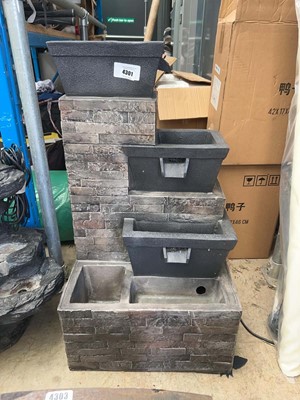 Lot 4301 - Water feature in the form of a brick wall with...