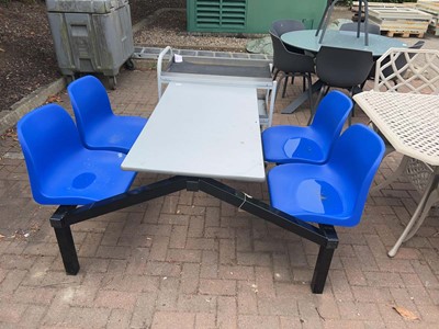 Lot 4263 - Picnic table plus a trolley