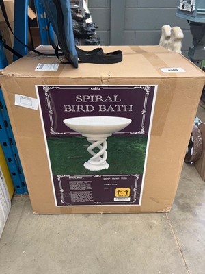 Lot 4306 - Boxed spiral bird bath