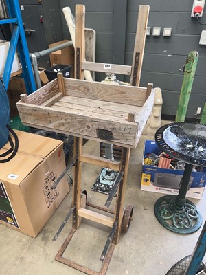 Lot 4307 - Vintage wooden sack barrow converted to a planter