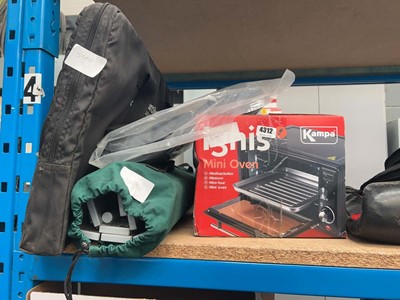 Lot 4312 - Kampa mini oven, folding camping table and others