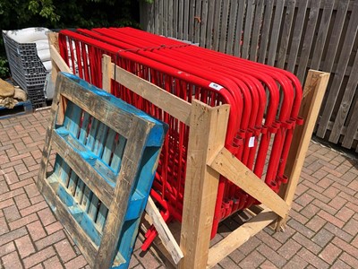 Lot 4275 - Twelve pieces of security barrier in red