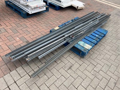 Lot 4281 - Quantity of self assemble angle iron shelving