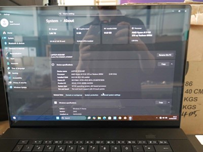 Lot 1135 - ASUS Pro Art H7606 laptop, AMD Ryzen AI 9 HX...