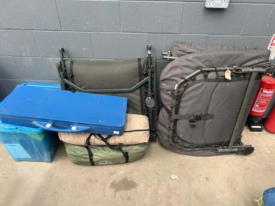 Lot 4339 - Fishing chairs, picnic tables & tents