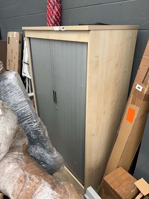 Lot 4407 - Tambour office cupboard
