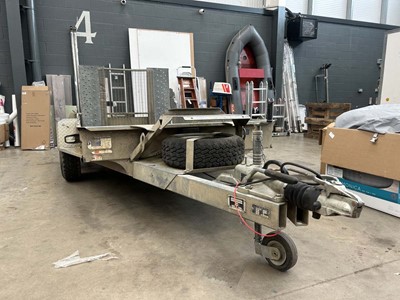 Lot 4342 - Ifor Williams twin axle galvanised plant...