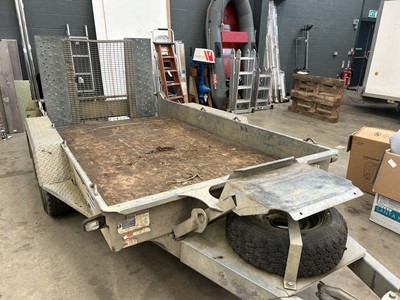 Lot 4342 - Ifor Williams twin axle galvanised plant...