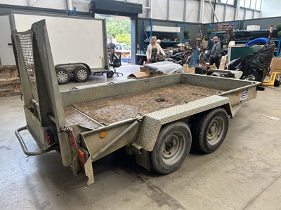 Lot 4342 - Ifor Williams twin axle galvanised plant...