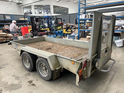 Lot 4342 - Ifor Williams twin axle galvanised plant...