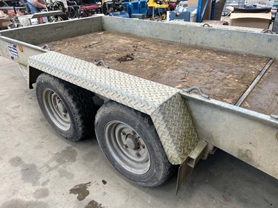 Lot 4342 - Ifor Williams twin axle galvanised plant...