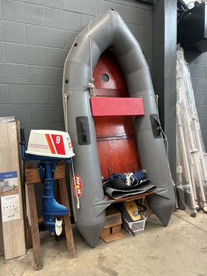Lot 4349 - Inflatable Avon dinghy with a Suzuki 9 horse...
