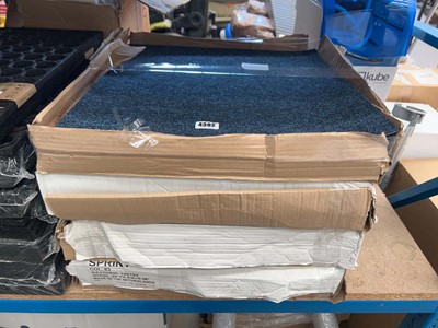 Lot 4392 - 4 boxes of blue carpet tiles