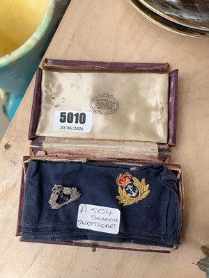Lot 5010 - Royal Navel sweethearts brooch and handkerchief