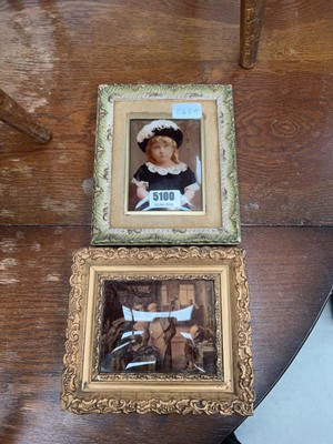 Lot 5100 - Pair of Victorian photographs on convex glass