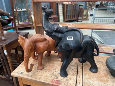 Lot 5104 - 2 carved models depicting elephants