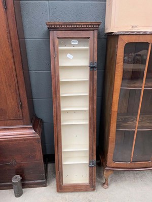 Lot 5023 - Oak and glazed gun cabinet converted to shelves