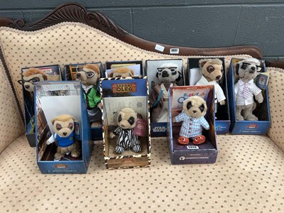 Lot 5038 - 9 boxed Meerkat figures