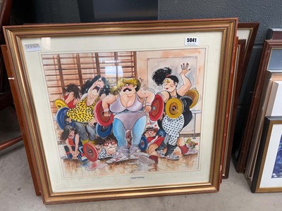 Lot 5041 - 4 humorous prints including Weight Watching,...