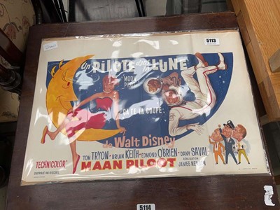 Lot 5113 - Lithographic poster for 'Un pilote dans la lune'