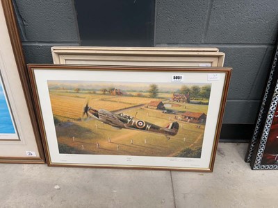 Lot 5051 - 3 lithographic prints of military aircrafts