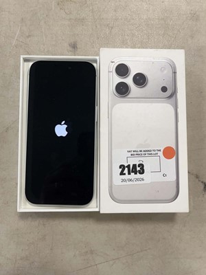 Lot 2143 - Apple iPhone 17 Pro, boxed. Silver, 256GB....