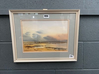 Lot 5056 - Watercolour of moorland signed Andrew Church