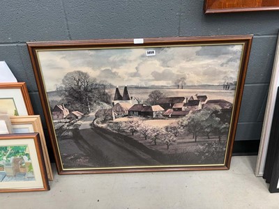 Lot 5059 - Lithographic print of farm stead